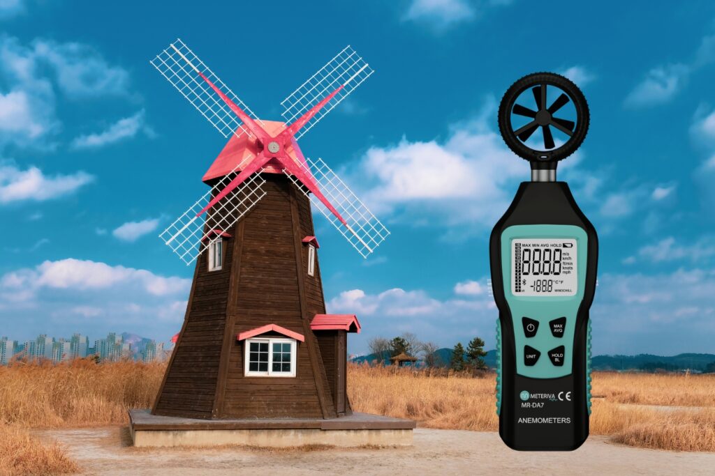Digital Anemometer in windmill